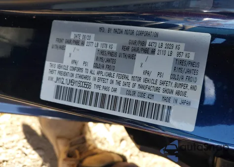 2021 Mazda Mazda6 Sport from USA, damaged, VIN JM1GL1UM5M1600568